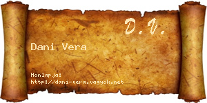 Dani Vera névjegykártya